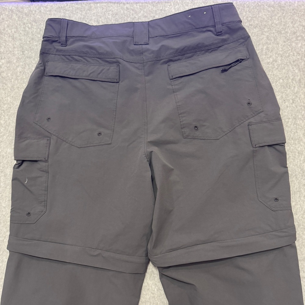 World Wide Sportsman Mens 36x32 Convertible Cargo Hiking Pants Grey Zip Off - Picture 8 of 11